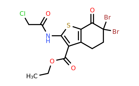 113432-89-6 | Ethyl 6,6-dibromo-2-(2-chloroacetamido)-7-oxo-4,5,6,7-tetrahydrobenzo[b]thiophene-3-carboxylate