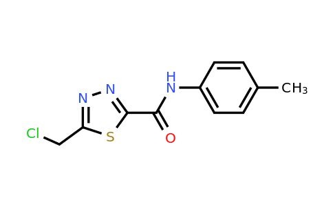 113940-14-0 | 5-(Chloromethyl)-n-(4-methylphenyl)-1,3,4-thiadiazole-2-carboxamide