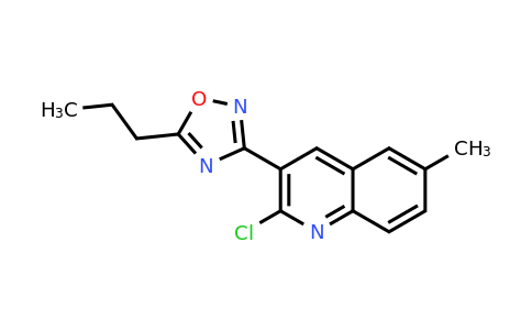 1142201-71-5 | 3-(2-Chloro-6-methylquinolin-3-yl)-5-propyl-1,2,4-oxadiazole