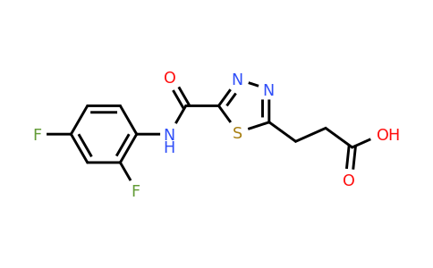 1142202-71-8 | 3-(5-((2,4-Difluorophenyl)carbamoyl)-1,3,4-thiadiazol-2-yl)propanoic acid