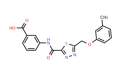 1142202-75-2 | 3-(5-((M-tolyloxy)methyl)-1,3,4-thiadiazole-2-carboxamido)benzoic acid