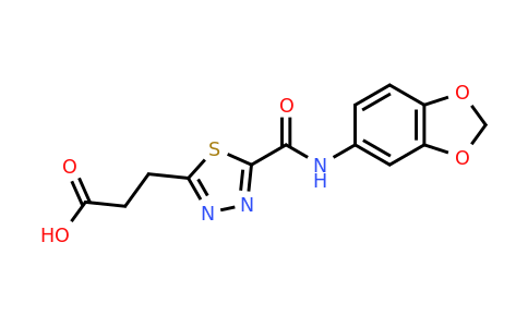 1142209-53-7 | 3-(5-(Benzo[d][1,3]dioxol-5-ylcarbamoyl)-1,3,4-thiadiazol-2-yl)propanoic acid