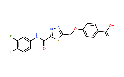 1142209-54-8 | 4-((5-((3,4-Difluorophenyl)carbamoyl)-1,3,4-thiadiazol-2-yl)methoxy)benzoic acid