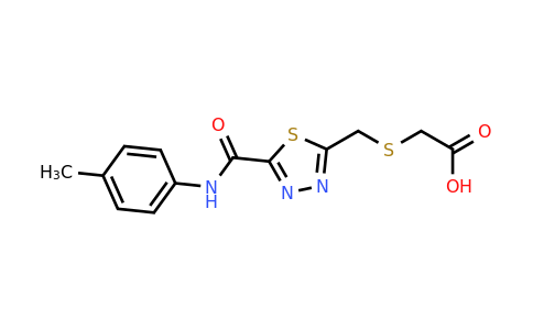 1142209-64-0 | 2-(((5-(P-tolylcarbamoyl)-1,3,4-thiadiazol-2-yl)methyl)thio)acetic acid