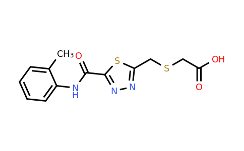 1142209-76-4 | 2-(((5-(O-tolylcarbamoyl)-1,3,4-thiadiazol-2-yl)methyl)thio)acetic acid
