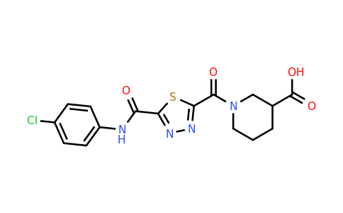 1142210-08-9 | 1-(5-((4-Chlorophenyl)carbamoyl)-1,3,4-thiadiazole-2-carbonyl)piperidine-3-carboxylic acid
