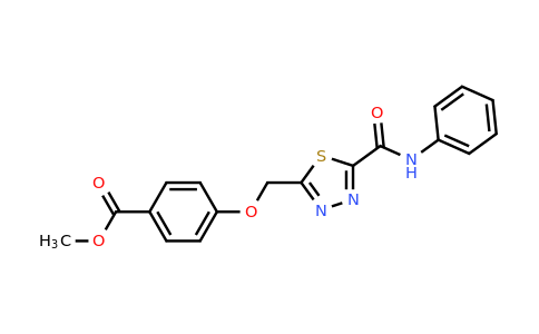 1142210-42-1 | Methyl 4-((5-(phenylcarbamoyl)-1,3,4-thiadiazol-2-yl)methoxy)benzoate