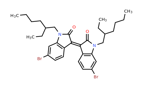 1147124-23-9 | 6,6'-Dibromo-1,1'-bis(2-ethylhexyl)-[3,3'-biindolinylidene]-2,2'-dione