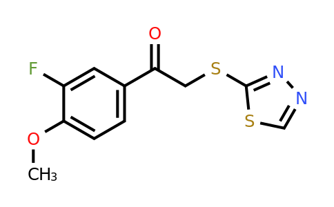 1152923-41-5 | 2-((1,3,4-Thiadiazol-2-yl)thio)-1-(3-fluoro-4-methoxyphenyl)ethan-1-one