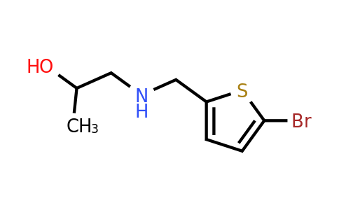 1153387-95-1 | 1-(((5-Bromothiophen-2-yl)methyl)amino)propan-2-ol