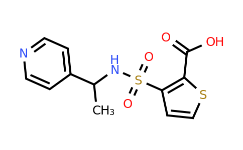 3-{[1-(pyridin-4-yl)ethyl]sulfamoyl}thiophene-2-carboxylic acid