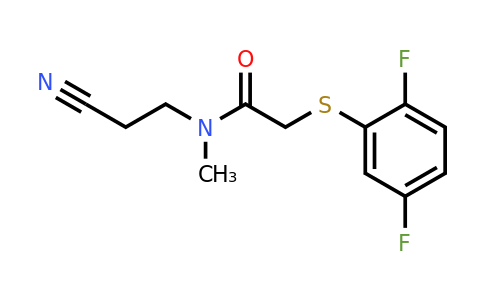 1154008-92-0 | n-(2-Cyanoethyl)-2-((2,5-difluorophenyl)thio)-N-methylacetamide