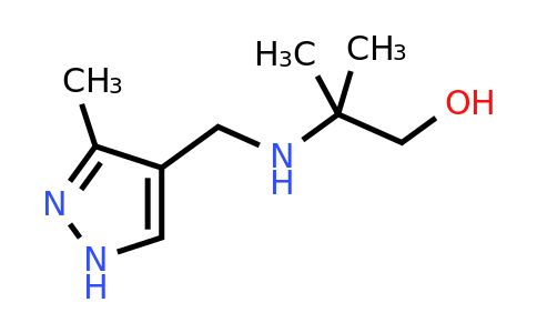 2-Methyl-2-(((3-methyl-1h-pyrazol-4-yl)methyl)amino)propan-1-ol
