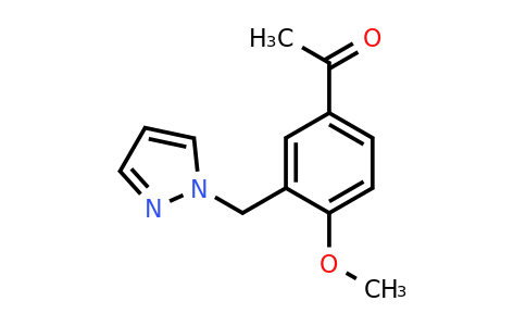 1157748-17-8 | 1-[4-methoxy-3-(1h-pyrazol-1-ylmethyl)phenyl]ethan-1-one