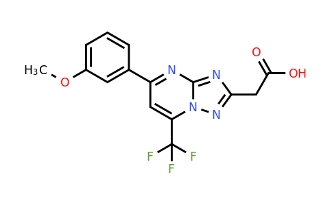 1160245-90-8 | 2-(5-(3-Methoxyphenyl)-7-(trifluoromethyl)-[1,2,4]triazolo[1,5-a]pyrimidin-2-yl)acetic acid