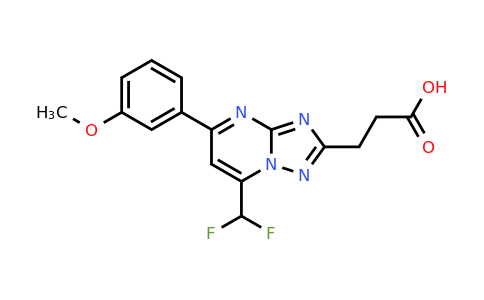 1160246-06-9 | 3-(7-(Difluoromethyl)-5-(3-methoxyphenyl)-[1,2,4]triazolo[1,5-a]pyrimidin-2-yl)propanoic acid