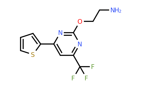 1160246-48-9 | 2-((4-(Thiophen-2-yl)-6-(trifluoromethyl)pyrimidin-2-yl)oxy)ethan-1-amine