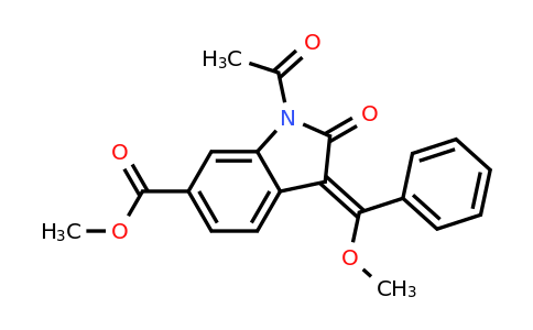 Methyl (3E)-1-acetyl-3-[methoxy(phenyl)methylidene]-2-oxo-2,3-dihydro-1H-indole-6-carboxylate