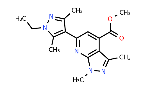 1170468-79-7 | Methyl 6-(1-ethyl-3,5-dimethyl-1h-pyrazol-4-yl)-1,3-dimethyl-1h-pyrazolo[3,4-b]pyridine-4-carboxylate