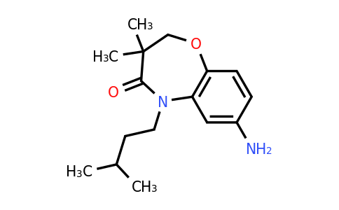 1170834-00-0 | 7-Amino-5-isopentyl-3,3-dimethyl-2,3-dihydrobenzo[b][1,4]oxazepin-4(5h)-one