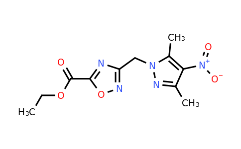 1170931-46-0 | Ethyl 3-((3,5-dimethyl-4-nitro-1h-pyrazol-1-yl)methyl)-1,2,4-oxadiazole-5-carboxylate