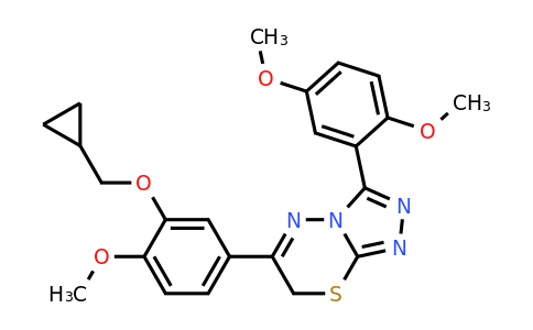 1172617-14-9 | 6-(3-(Cyclopropylmethoxy)-4-methoxyphenyl)-3-(2,5-dimethoxyphenyl)-7H-[1,2,4]triazolo[3,4-b][1,3,4]thiadiazine