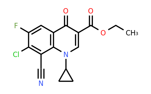 117528-64-0 | Ethyl 7-chloro-8-cyano-1-cyclopropyl-6-fluoro-4-oxo-1,4-dihydroquinoline-3-carboxylate