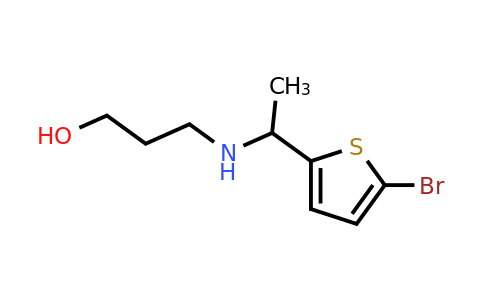 1179273-63-2 | 3-((1-(5-Bromothiophen-2-yl)ethyl)amino)propan-1-ol