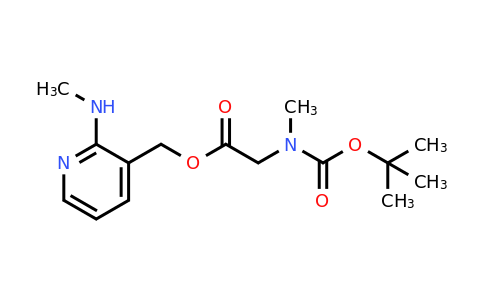 1180002-01-0 | (2-(Methylamino)pyridin-3-yl)methyl 2-((tert-butoxycarbonyl)(methyl)amino)acetate