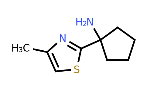 1181234-20-7 | 1-(4-Methyl-1,3-thiazol-2-yl)cyclopentan-1-amine
