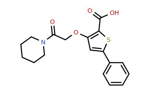 1181458-89-8 | 3-[2-oxo-2-(piperidin-1-yl)ethoxy]-5-phenylthiophene-2-carboxylic acid