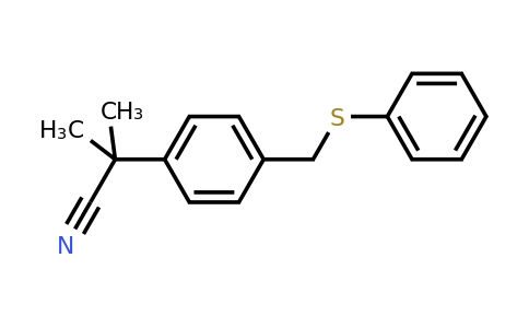 1185311-16-3 | 2-Methyl-2-(4-((phenylthio)methyl)phenyl)propanenitrile
