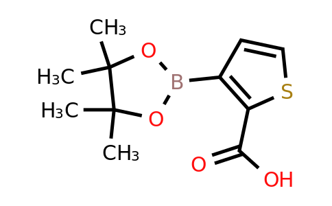 1187591-40-7 | 3-(4,4,5,5-Tetramethyl-1,3,2-dioxaborolan-2-yl)thiophene-2-carboxylic acid