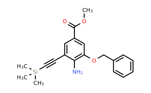 Methyl 4-amino-3-(benzyloxy)-5-((trimethylsilyl)ethynyl)benzoate