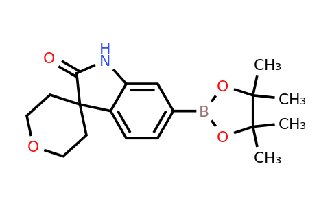 1190861-50-7 | 6-(4,4,5,5-Tetramethyl-1,3,2-dioxaborolan-2-yl)-2',3',5',6'-tetrahydrospiro[indoline-3,4'-pyran]-2-one