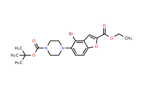 1192170-25-4 | tert-butyl 4-(4-bromo-2-(ethoxycarbonyl)benzofuran-5-yl)piperazine-1-carboxylate