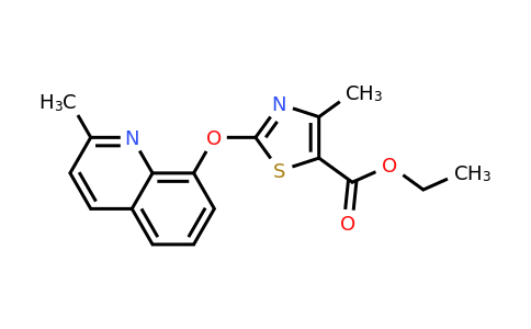 1199216-03-9 | Ethyl 4-methyl-2-((2-methylquinolin-8-yl)oxy)thiazole-5-carboxylate