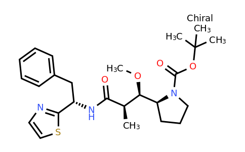 120205-54-1 | 1-Pyrrolidinecarboxylic acid, 2-[(1R,2R)-1-methoxy-2-methyl-3-oxo-3-[[(1S)-2-phenyl-1-(2-thiazolyl)ethyl]amino]propyl]-, 1,1-dimethylethyl ester, (2S)-