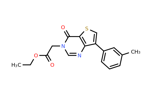 1206993-45-4 | Ethyl 2-(4-oxo-7-(m-tolyl)thieno[3,2-d]pyrimidin-3(4H)-yl)acetate