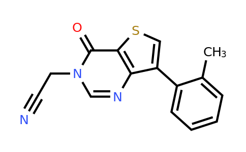 1207005-51-3 | 2-(4-Oxo-7-(o-tolyl)thieno[3,2-d]pyrimidin-3(4H)-yl)acetonitrile