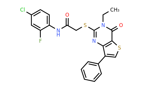 1207058-36-3 | N-(4-chloro-2-fluorophenyl)-2-((3-ethyl-4-oxo-7-phenyl-3,4-dihydrothieno[3,2-d]pyrimidin-2-yl)thio)acetamide