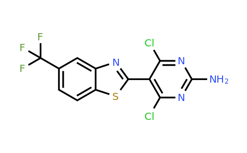 1208987-38-5 | 4,6-Dichloro-5-[5-(trifluoromethyl)-2-benzothiazolyl]-2-pyrimidinamine