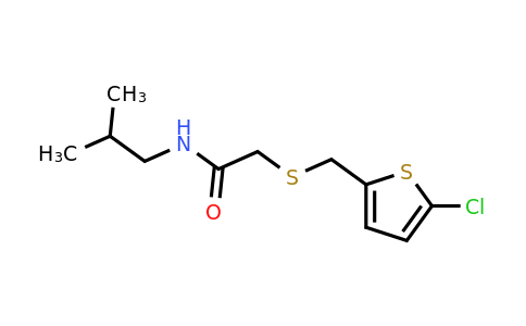 1209379-59-8 | 2-(((5-Chlorothiophen-2-yl)methyl)thio)-N-isobutylacetamide