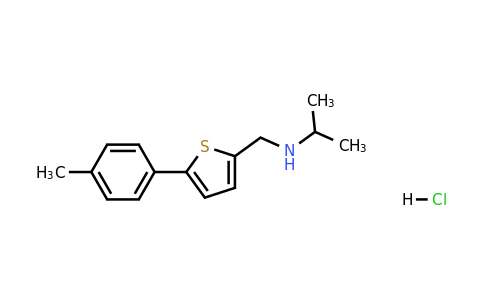 1209619-87-3 | {[5-(4-methylphenyl)thiophen-2-yl]methyl}(propan-2-yl)amine hydrochloride