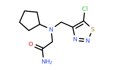 1210126-98-9 | 2-(((5-Chloro-1,2,3-thiadiazol-4-yl)methyl)(cyclopentyl)amino)acetamide