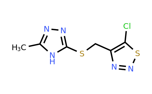 1210454-99-1 | 5-Chloro-4-(((5-methyl-4h-1,2,4-triazol-3-yl)thio)methyl)-1,2,3-thiadiazole