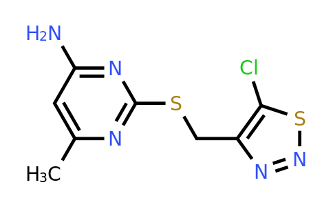 1211190-65-6 | 2-(((5-Chloro-1,2,3-thiadiazol-4-yl)methyl)thio)-6-methylpyrimidin-4-amine
