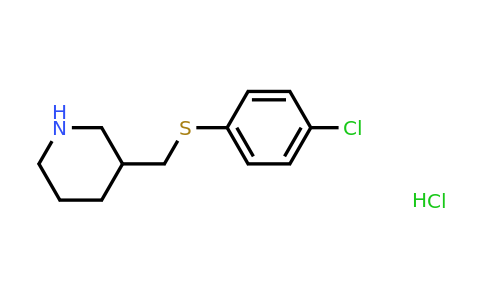 1211461-94-7 | 3-(((4-Chlorophenyl)thio)methyl)piperidine hydrochloride