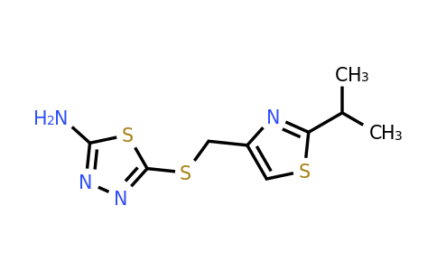 1211645-51-0 | 5-(((2-Isopropylthiazol-4-yl)methyl)thio)-1,3,4-thiadiazol-2-amine
