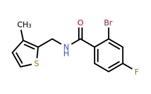 1211670-13-1 | 2-Bromo-4-fluoro-N-((3-methylthiophen-2-yl)methyl)benzamide